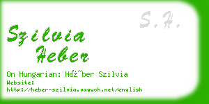 szilvia heber business card